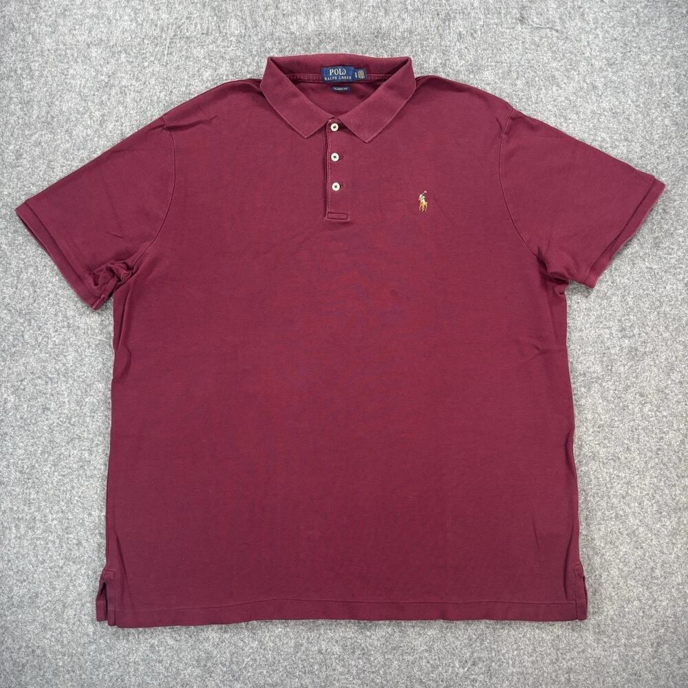 Polo Ralph Lauren Classic Fit Polo Shirt Burgundy Men's Size XL